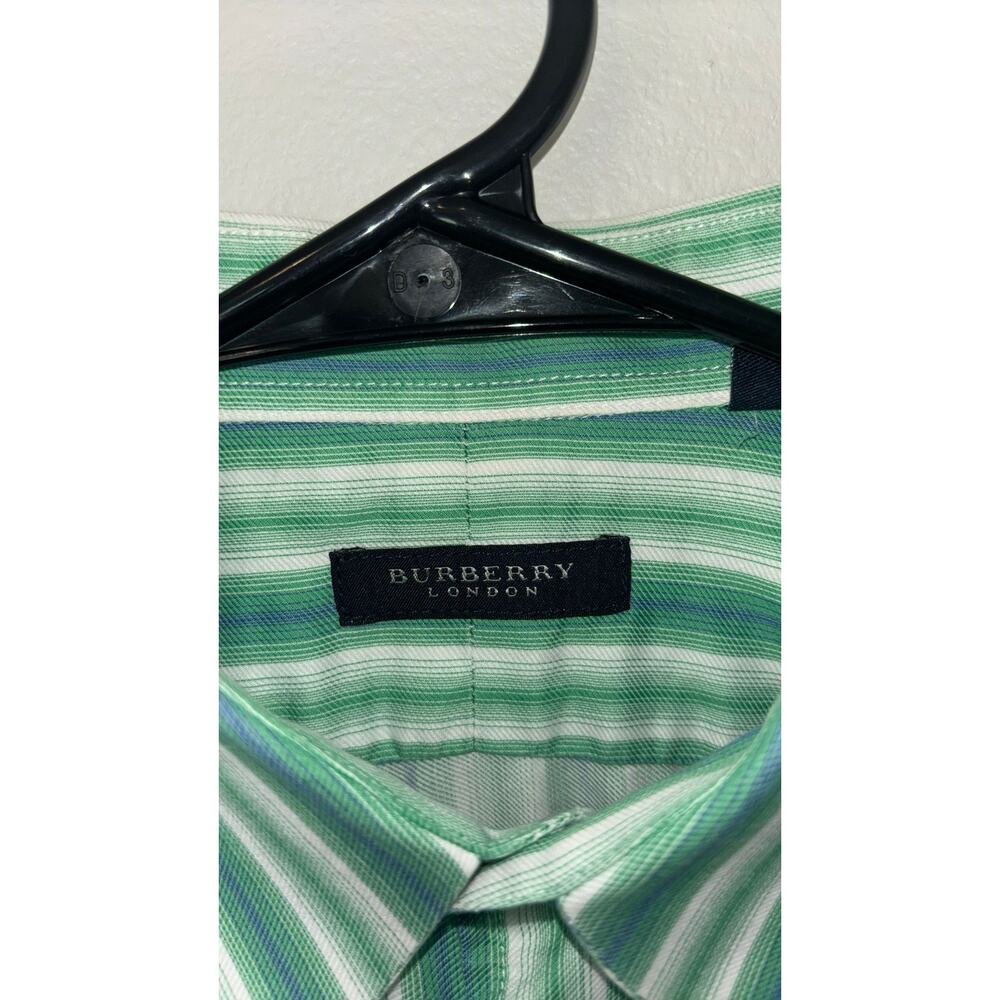 Burberry small green button down UK made - Picture 3 of 7